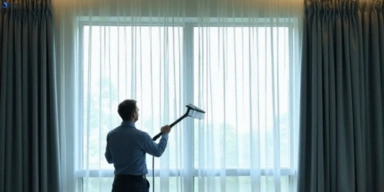 Commercial curtain steam cleaning service bilinga hotels offices